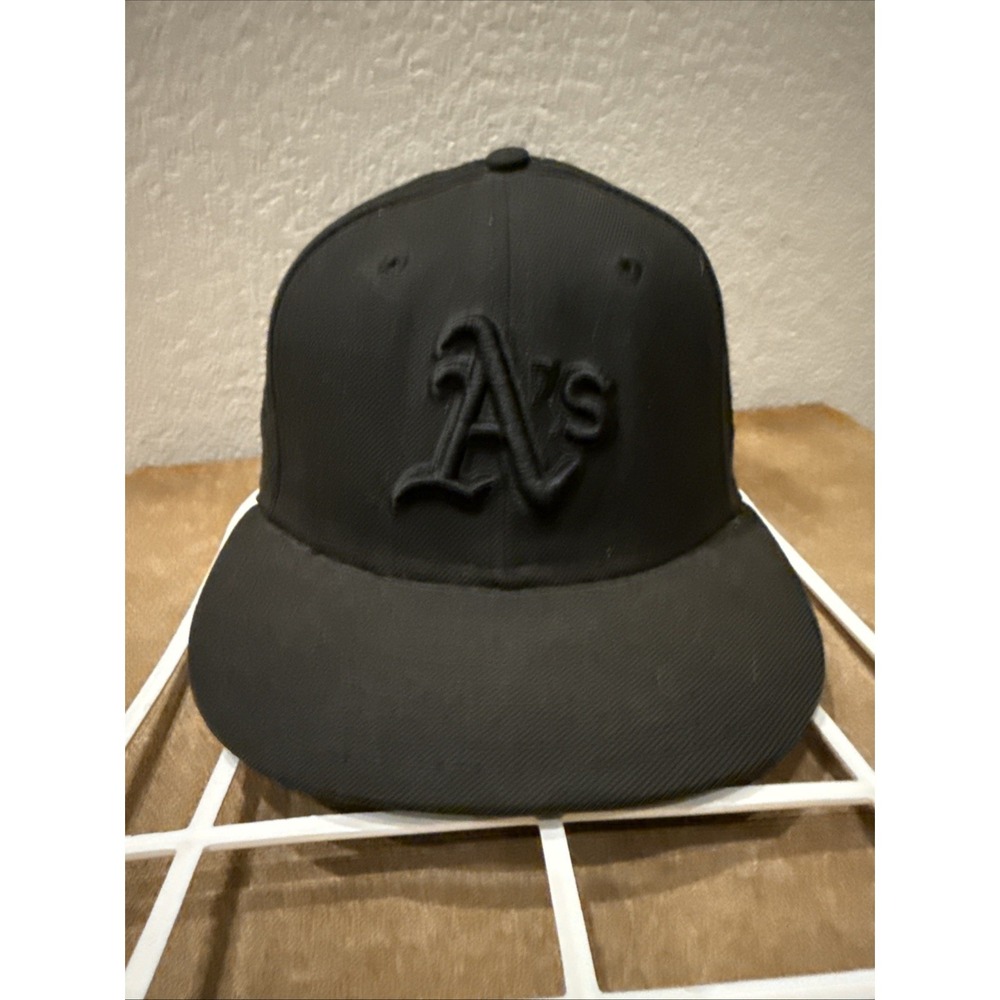 new era 59fifty Oakland Athletics Black Wool Fitted Hat 7 1/8 MLB